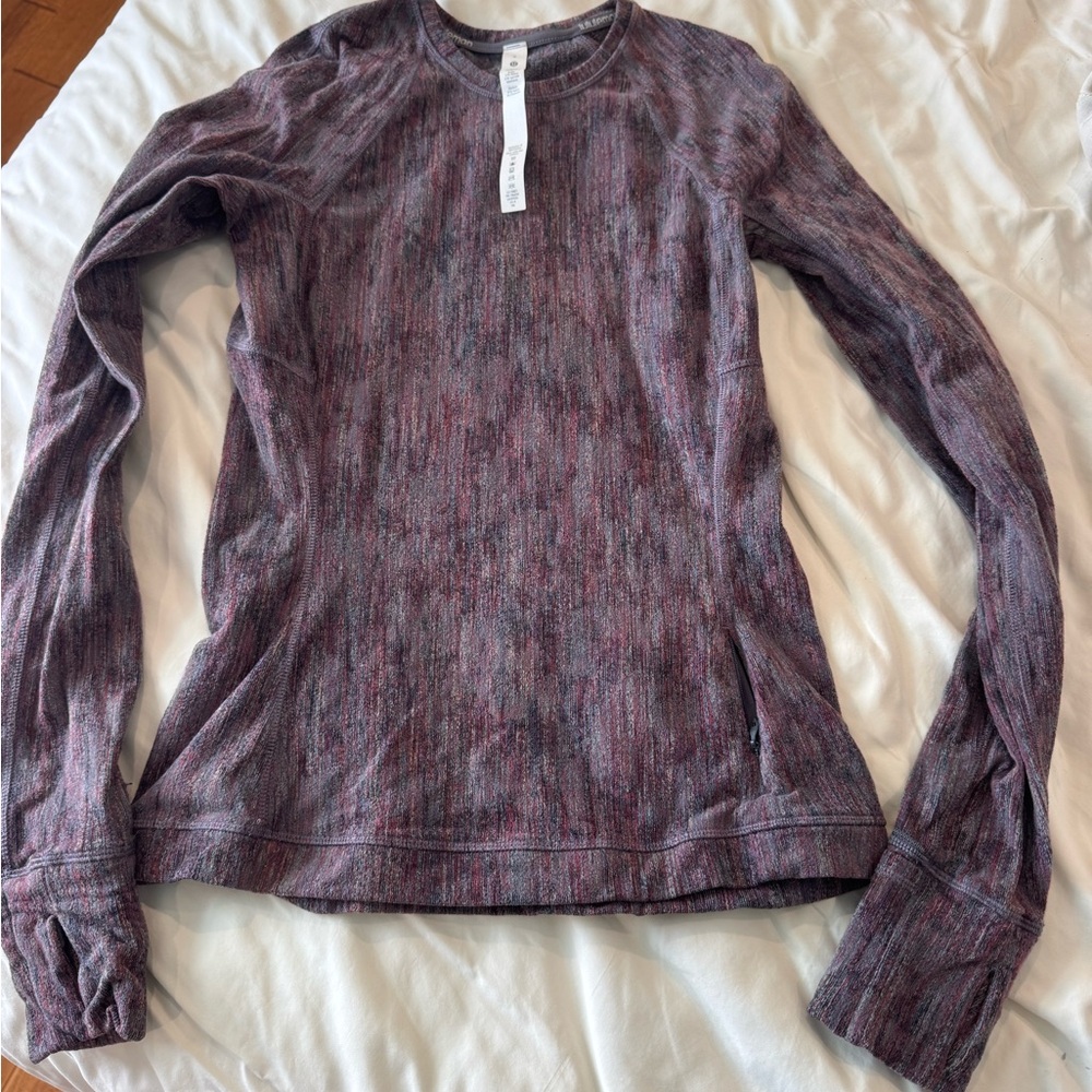 Lululemon Athletica Heathered Purple Long Sleeve Sweatshirt